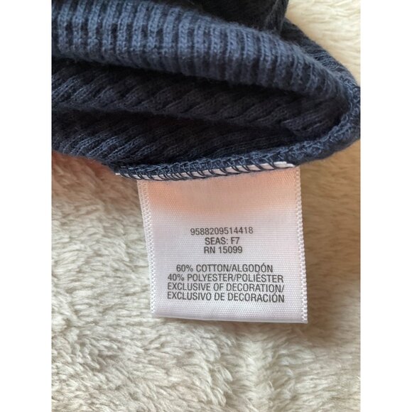 New n/Tags Roebuck & Co. Men's Sz Medium shirt NY Long sleeve Navy Waffle knit - Picture 4 of 9